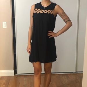Black, criss cross dress